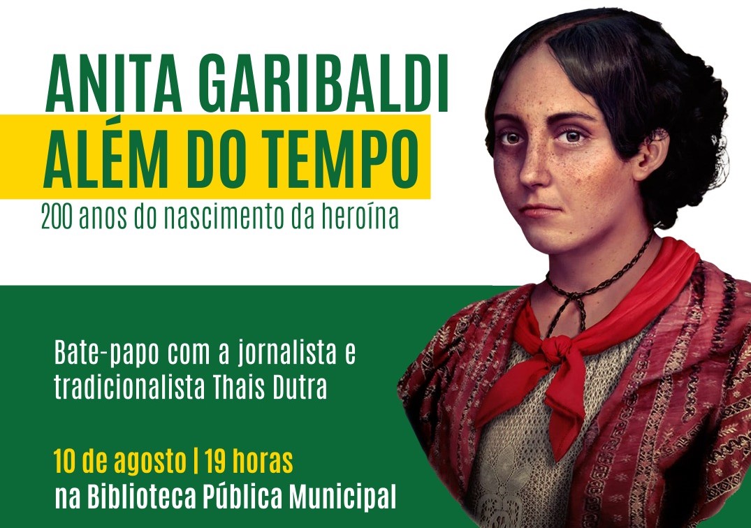 Biblioteca Pública Municipal de Chapecó promove evento em alusão aos 200 anos de Anita Garibaldi